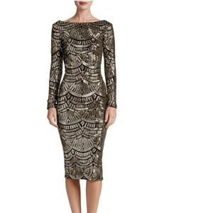 Dress the Population Emery Scoop Back Sequin Dress